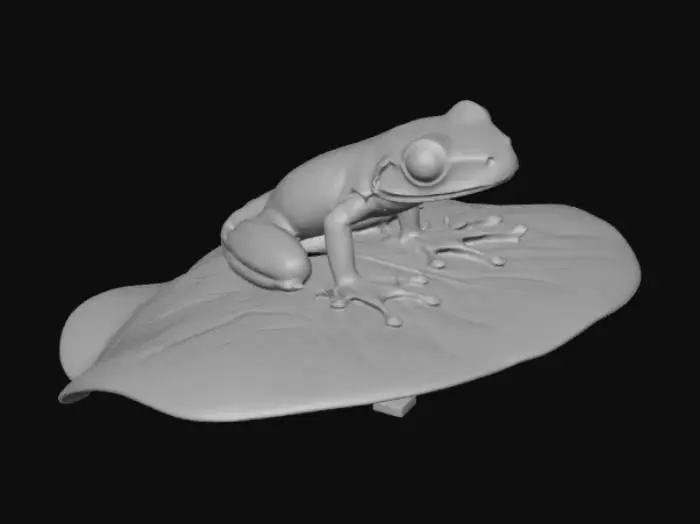 3D model for Extravagent, Jungle scene, with a Tree frog.