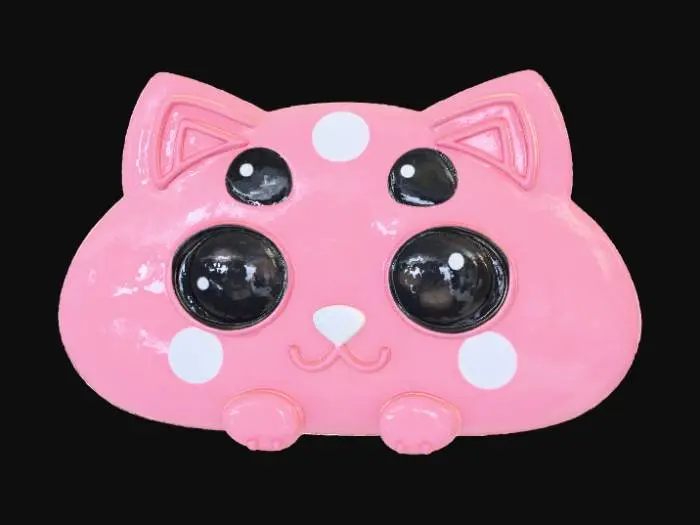 3D model for Kawaii, enamel pin, designed like an animal