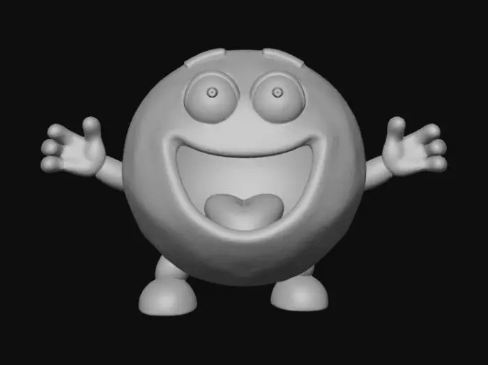 3D model for Abstract detail, but simple, air guitar emoticon