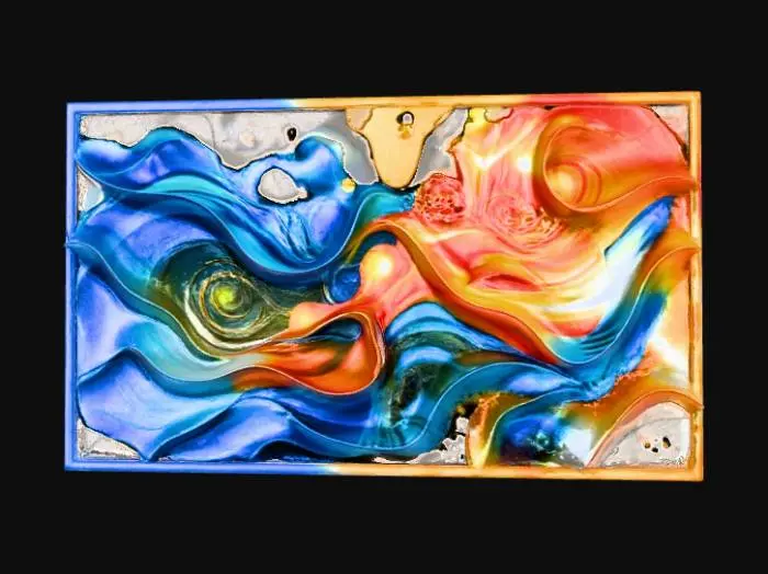 3D model for High detail, abstract, wall art