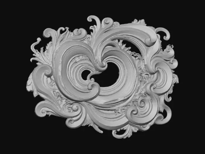 3D model for High detail, abstract, fantasy wall art