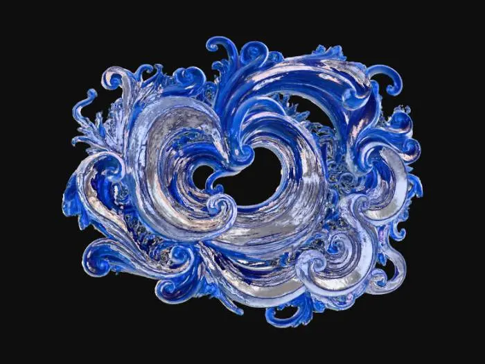 3D model for High detail, abstract, fantasy wall art