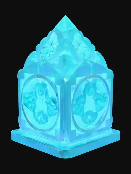 3D model for High detail, anime style, mana crystal, with high detail design.