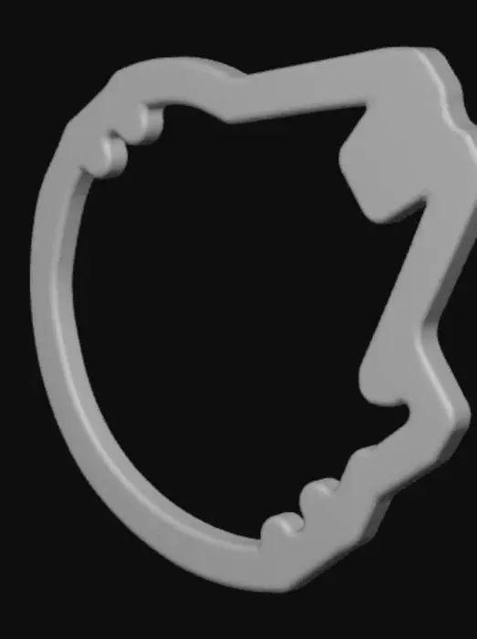 3D model for Spaceship Cookie Cutter