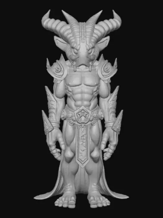 3D model for High detail, abstract, mythical golem.