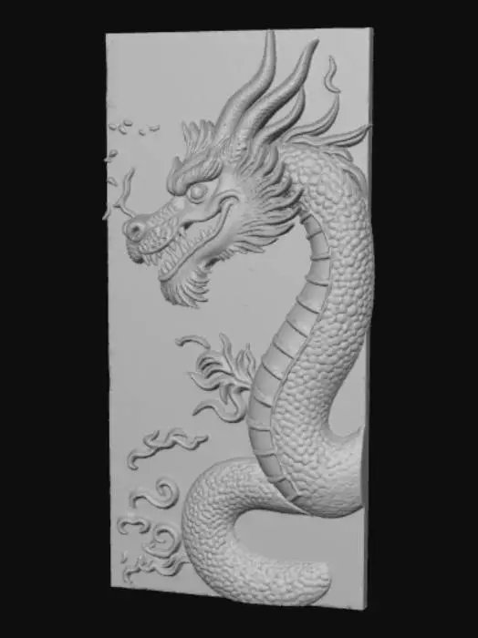 3D model for Low detail, 2d flat, embossed, fire breath