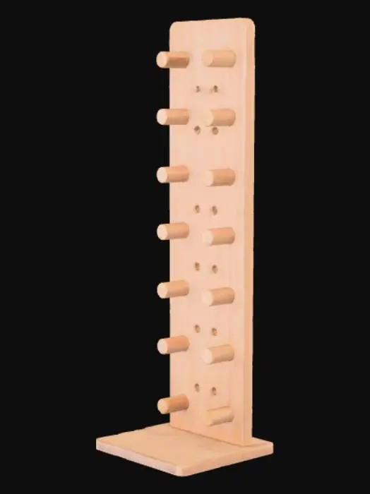 3D model for High detail, tall peg board stand. Containing 10 pegs.