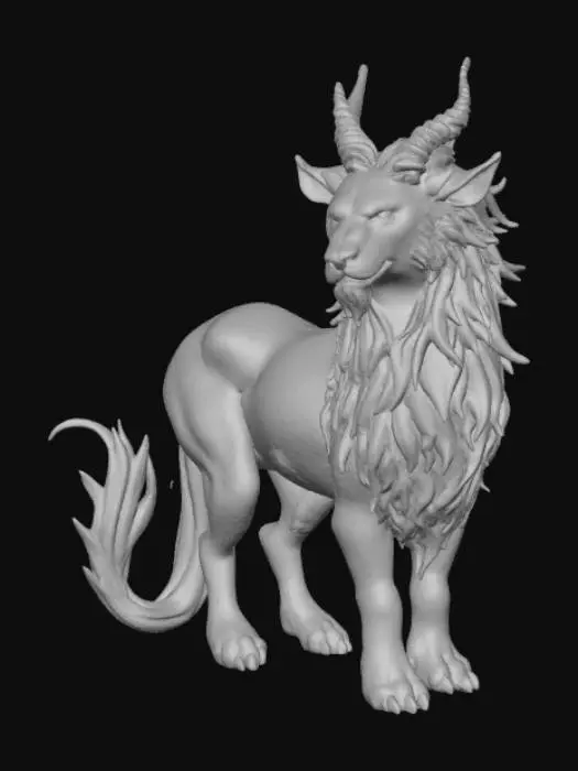 3D model for High detail, mythical chimera.