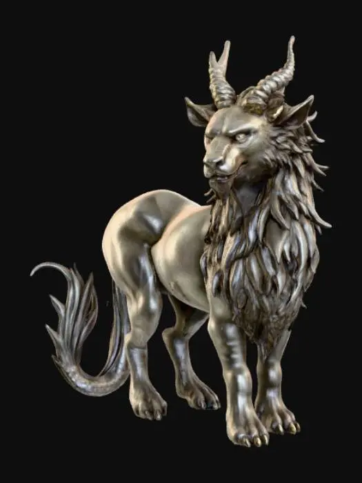 3D model for High detail, mythical chimera.