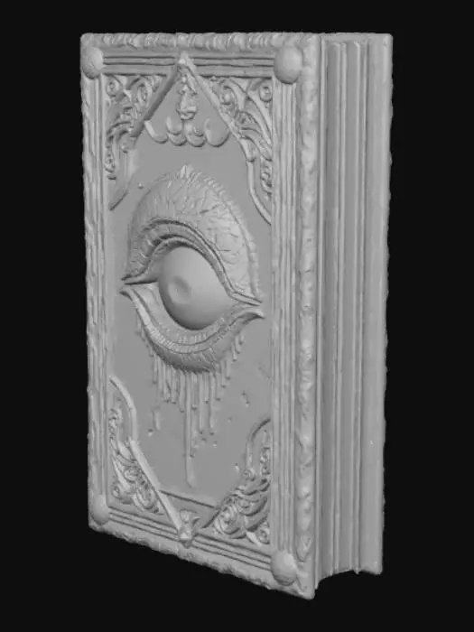 3D model for High detail, embossed, creepy, book