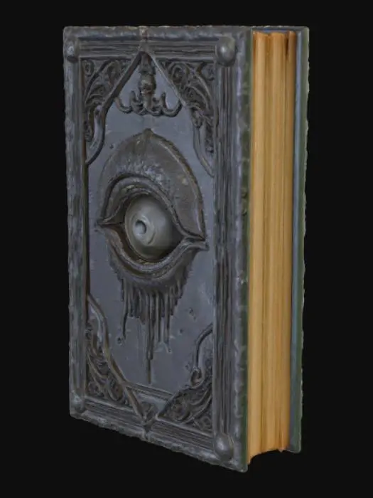 3D model for High detail, embossed, creepy, book