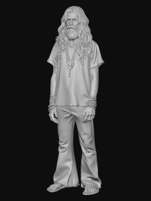 3D model for High detail, hippie guy