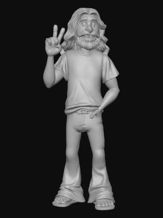 3D model for High detail, hippie guy