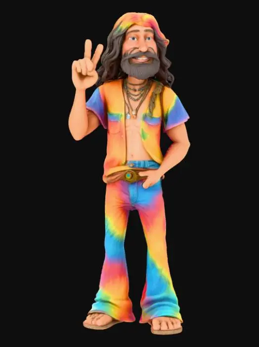 3D model for High detail, hippie guy