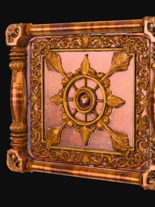 3D model for High detail, gameboard, with embossed features.