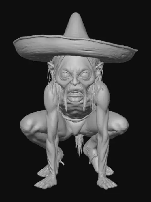 3D model for Sombrero Creature in the Mountains