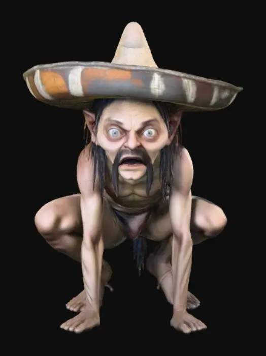 3D model for Sombrero Creature in the Mountains