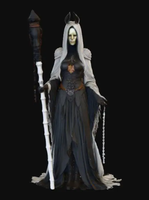 3D model for High detail, female dullahan