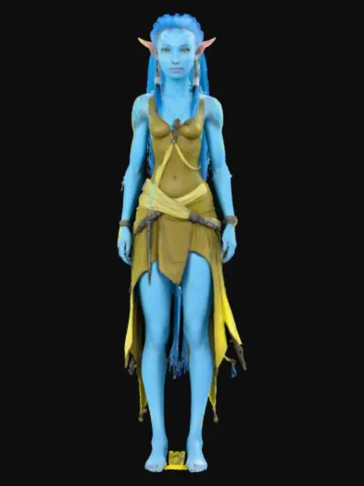 3D model for High detail,  na'vi,  young female.