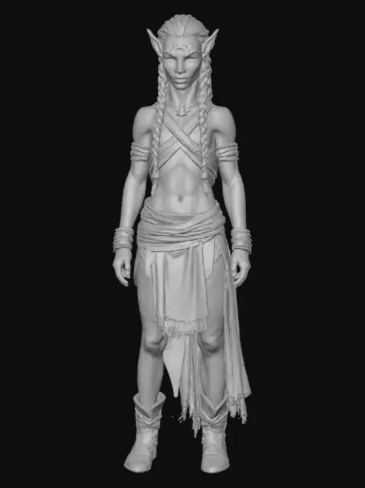 3D model for High detail,  na'vi,  young female.