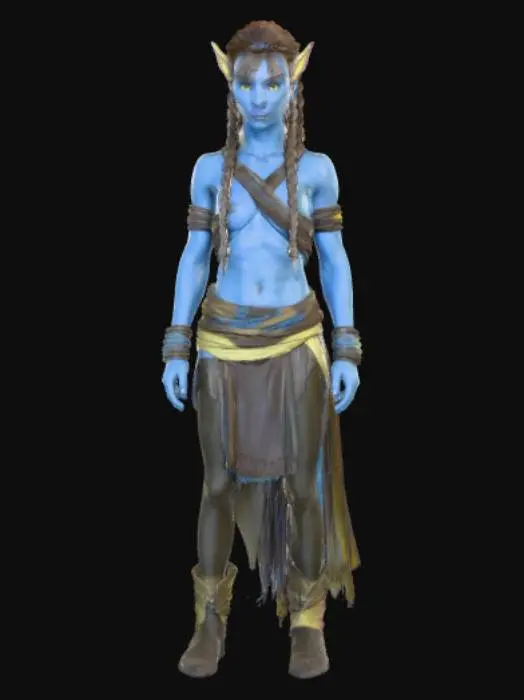 3D model for High detail,  na'vi,  young female.