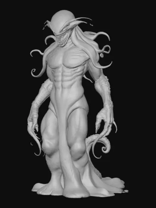 3D model for High detail, black fluid creature, #Halloween2025#