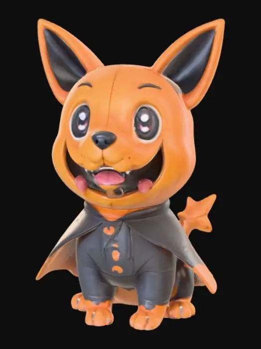 3D model for Low detail, halloween type, dog, Pokèmon, #Halloween2025#