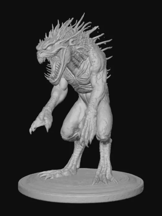 3D model for monster with exaggerated jaw with sharp teeth, #Halloween2025#