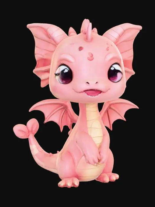 3D model for Kawaii Dragon