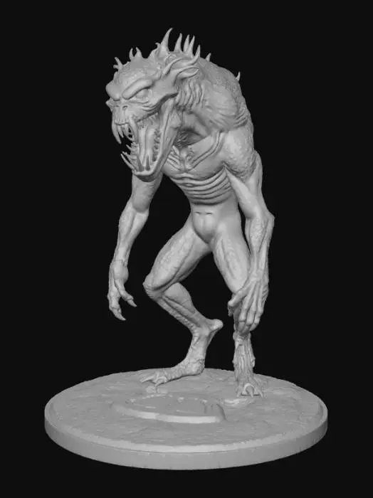 3D model for monster with exaggerated jaw with sharp teeth, #Halloween2025#