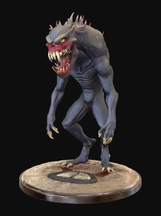 3D model for monster with exaggerated jaw with sharp teeth, #Halloween2025#