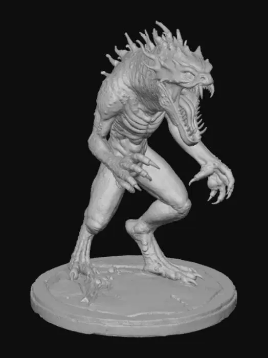 3D model for monster with exaggerated jaw with sharp teeth, #Halloween2025#