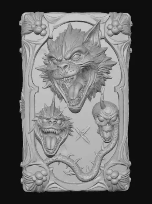 3D model for Monster Book, with embossed monster features, #Halloween2025#