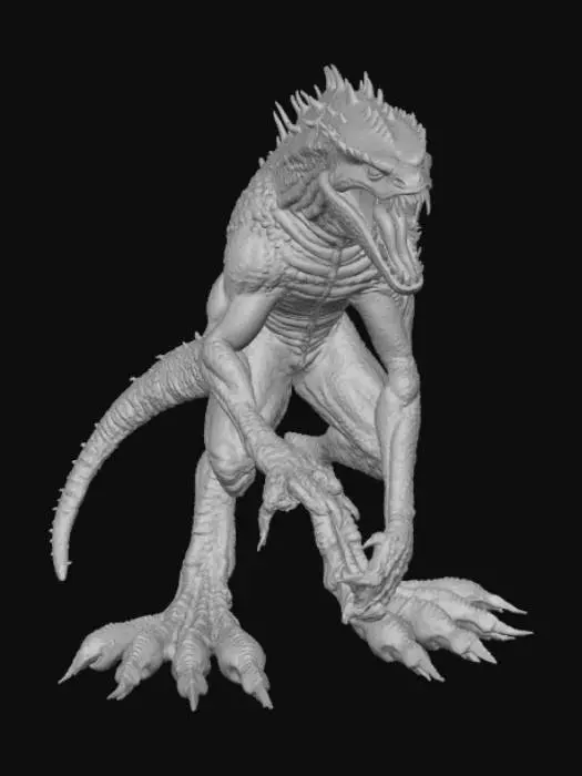 3D model for monster with exaggerated jaw with sharp teeth, #Halloween2025#