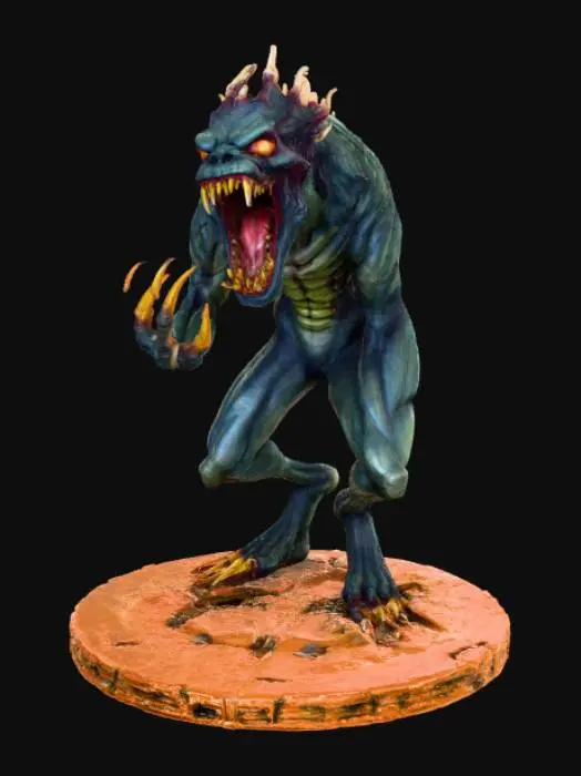 3D model for monster with exaggerated jaw with sharp teeth, #Halloween2025#