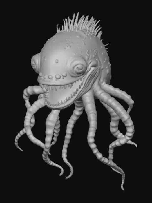 3D model for Bioluminescent chemical monster, #Halloween2025#