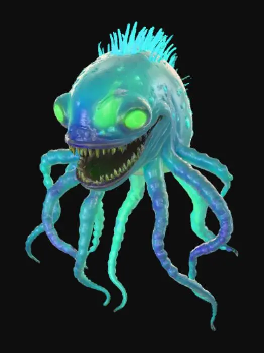 3D model for Bioluminescent chemical monster, #Halloween2025#