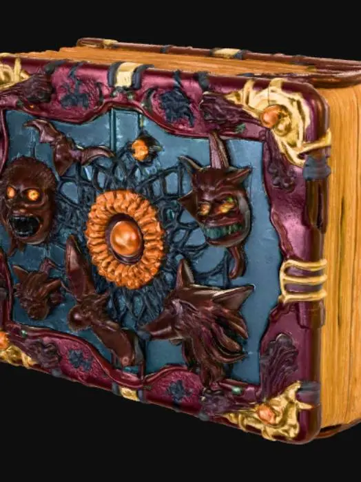 3D model for Monster Book, with embossed monster features, #Halloween2025#