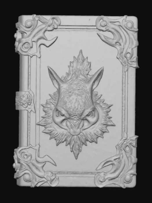 3D model for Monster Book, with embossed monster features, #Halloween2025#