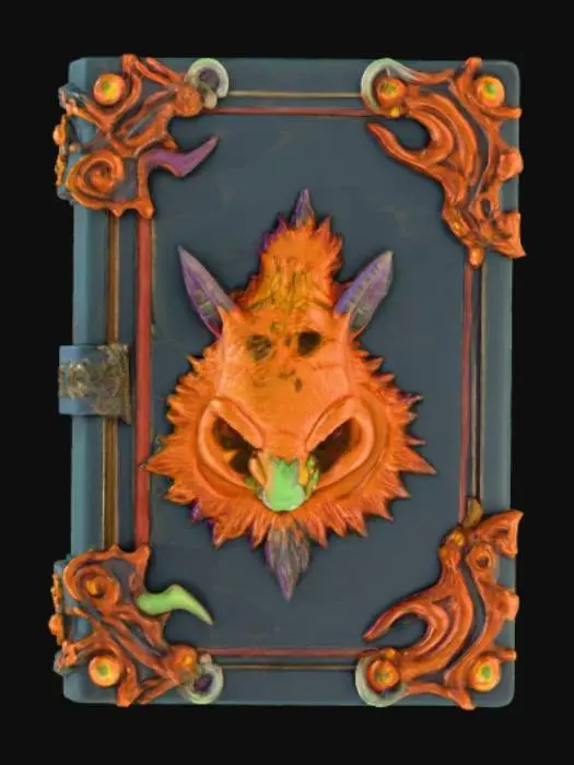 3D model for Monster Book, with embossed monster features, #Halloween2025#