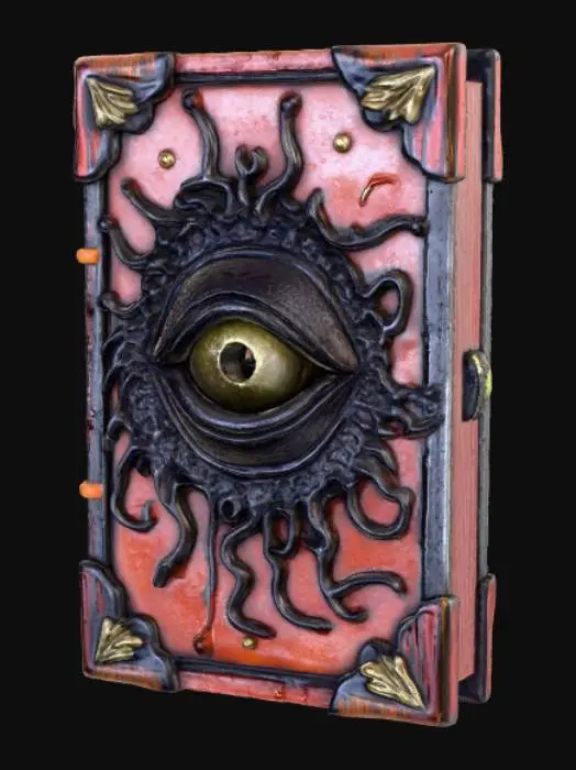 3D model for Monster Book, with embossed monster features, #Halloween2025#