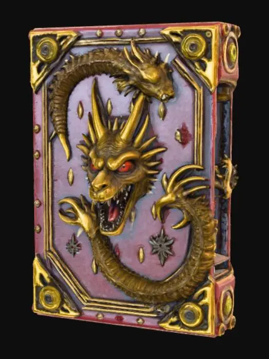 3D model for Monster Book, with embossed monster features