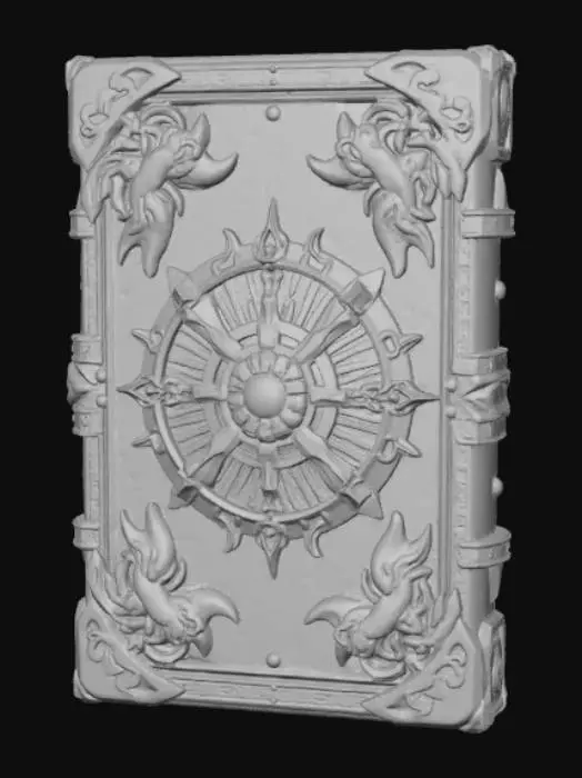 3D model for Monster Book, with embossed monster features