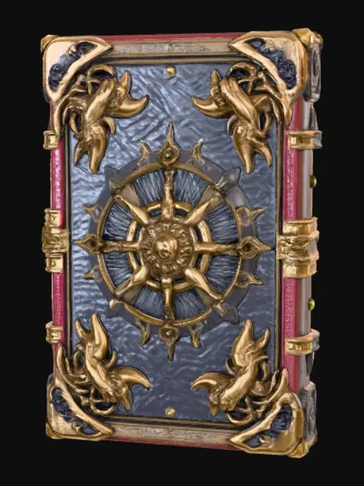 3D model for Monster Book, with embossed monster features