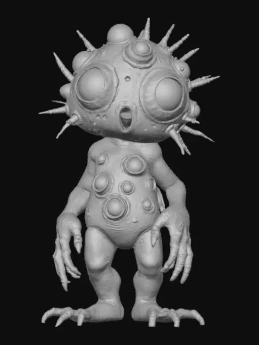 3D model for Extravagant eyeball monster with multiple eyes covering its body, #Halloween2025#