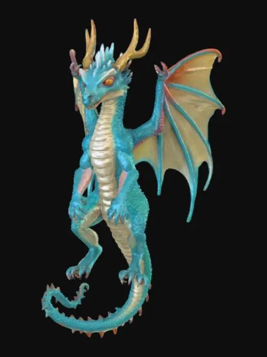 3D model for High detail mythical carbunkle