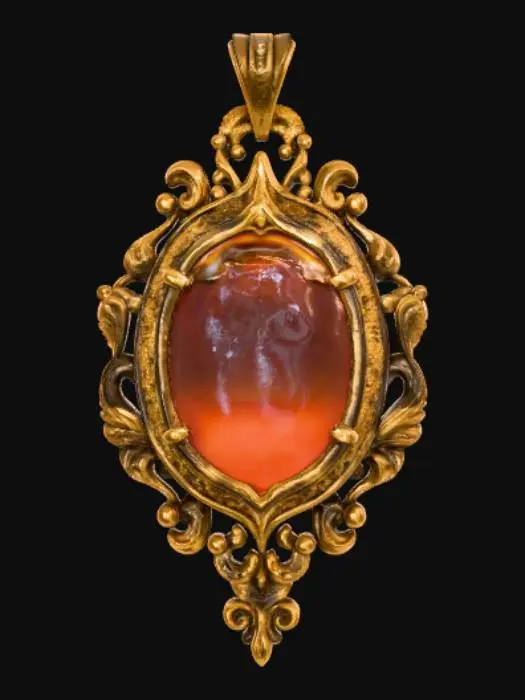 3D model for Fantasy pendant, with extravagant fantasy design