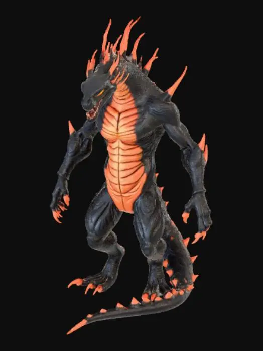 3D model for The Black-Striped Torment Dragon, #Halloween2025#