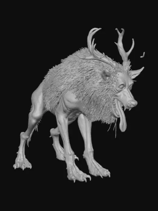 3D model for The Horned Corpse Hound