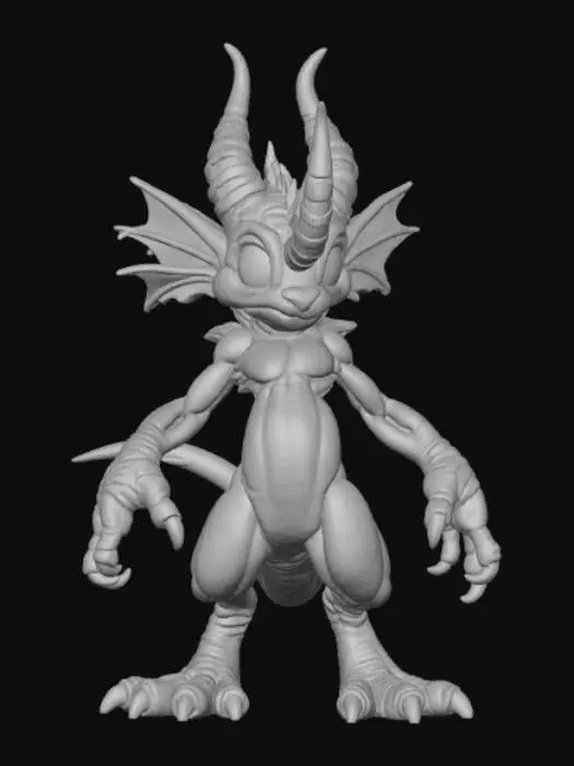 3D model for Auraling fantasy monster